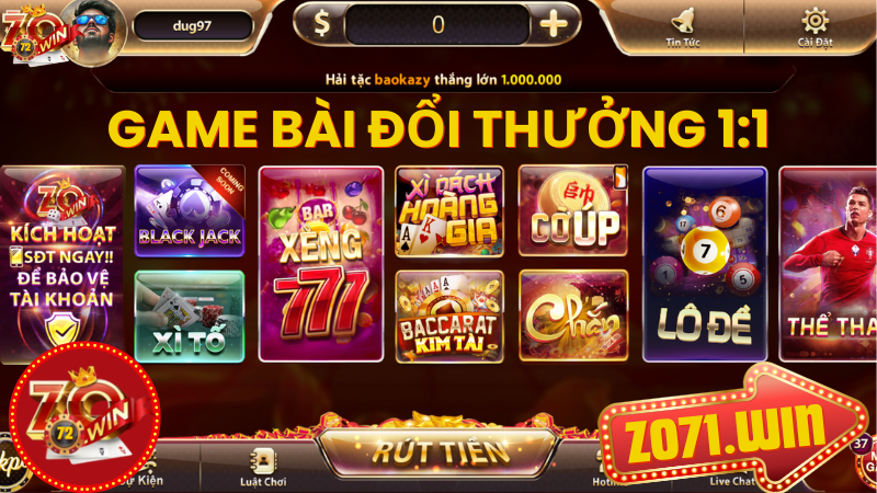 Giới thiệu cổng game bài đổi thưởng Zowin