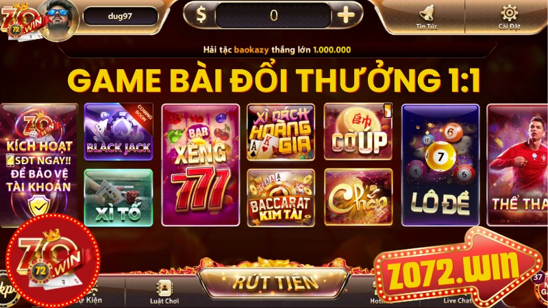 Giới thiệu về cổng game bài Zowin